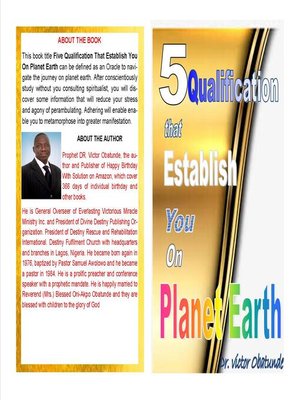 cover image of Five Qualifications That Establish You On This Planet Earth